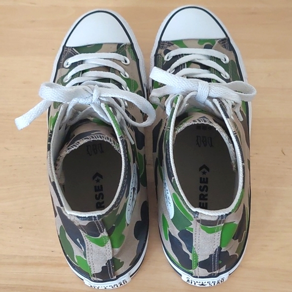 Converse Unisex Chuck Taylor All Star Hi Top Sneakers / ankle boots Green Camo - Picture 6 of 12